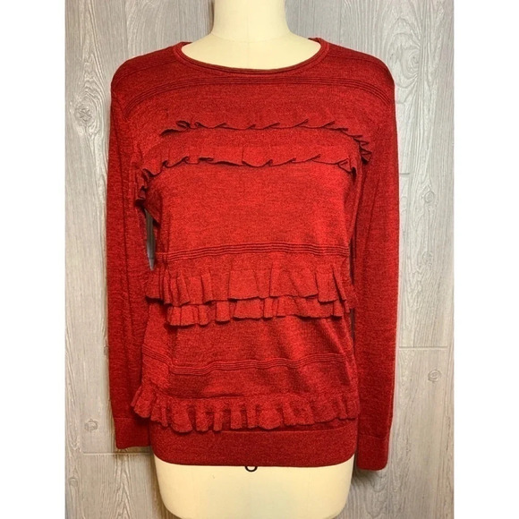 Diane von Furstenberg Cranberry Bennie Sweater M - Picture 1 of 4